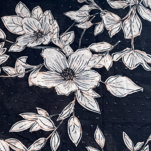 Isaac Mizrahi Live Floral Bloomcore Textured Boho Scarf Wrap Shawl - Picture 6 of 9